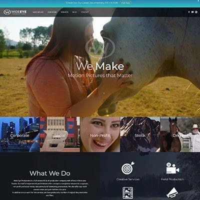 Wide Eye Productions Website Image